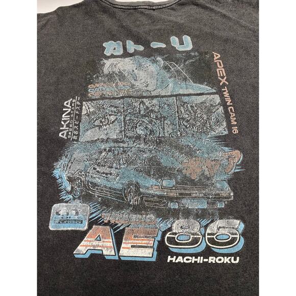 INITIAL D Anime Shirt by Catori Co. Size Large Graphic Tee with Fade Effect - Picture 9 of 11